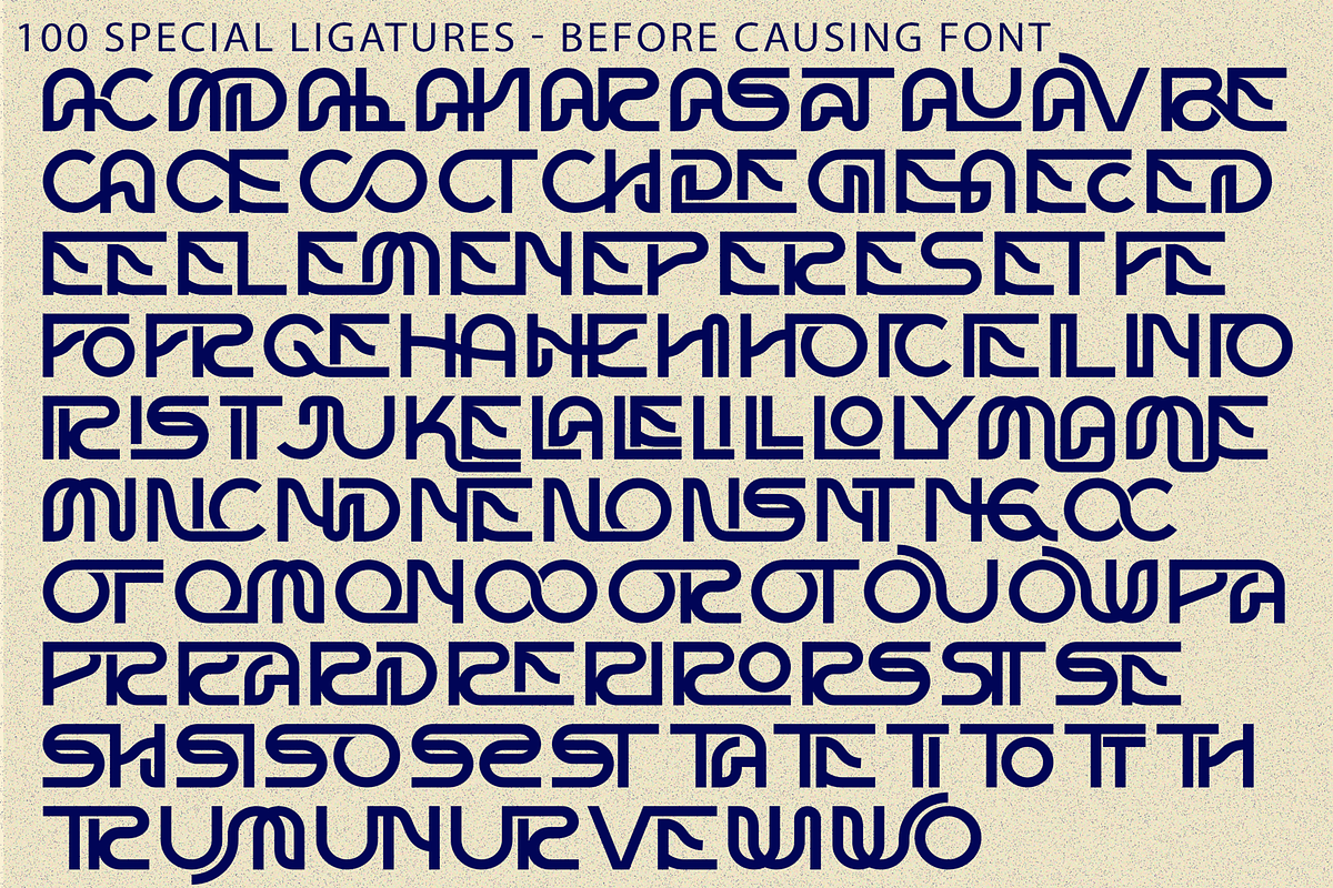 BEFORE CAUSING - GEOMETRIC FONT, a Sans Serif Font by 177Studio (Photo 8 of 8)