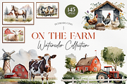 On The Farm Watercolor Collection, an Animal Illustration by artsy-fartsy (Thumbnail 1 of 11)