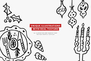 Christmas Feast | Hand drawn clipart, a Seasonal Illustration by Favete Art (Thumbnail 5 of 10)