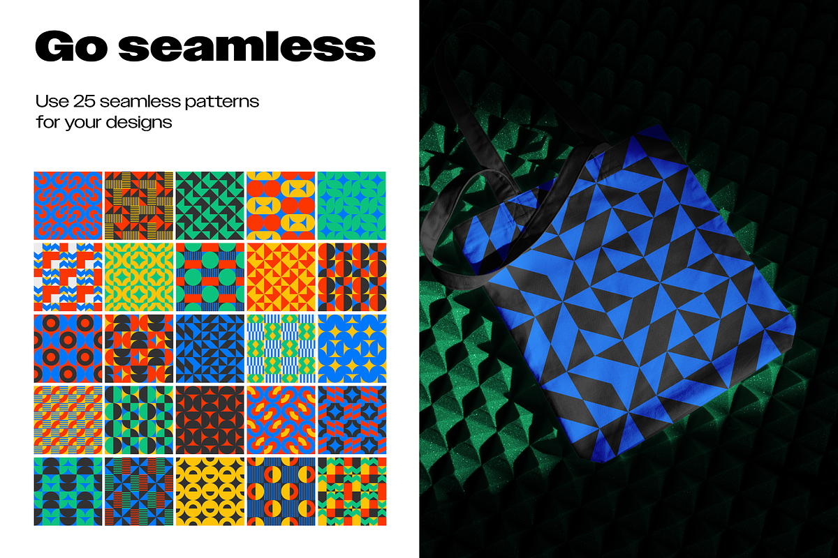 BRICKS-Geometric Pattern Collection, a Pattern Graphic by Katedsgn (Photo 3 of 12)