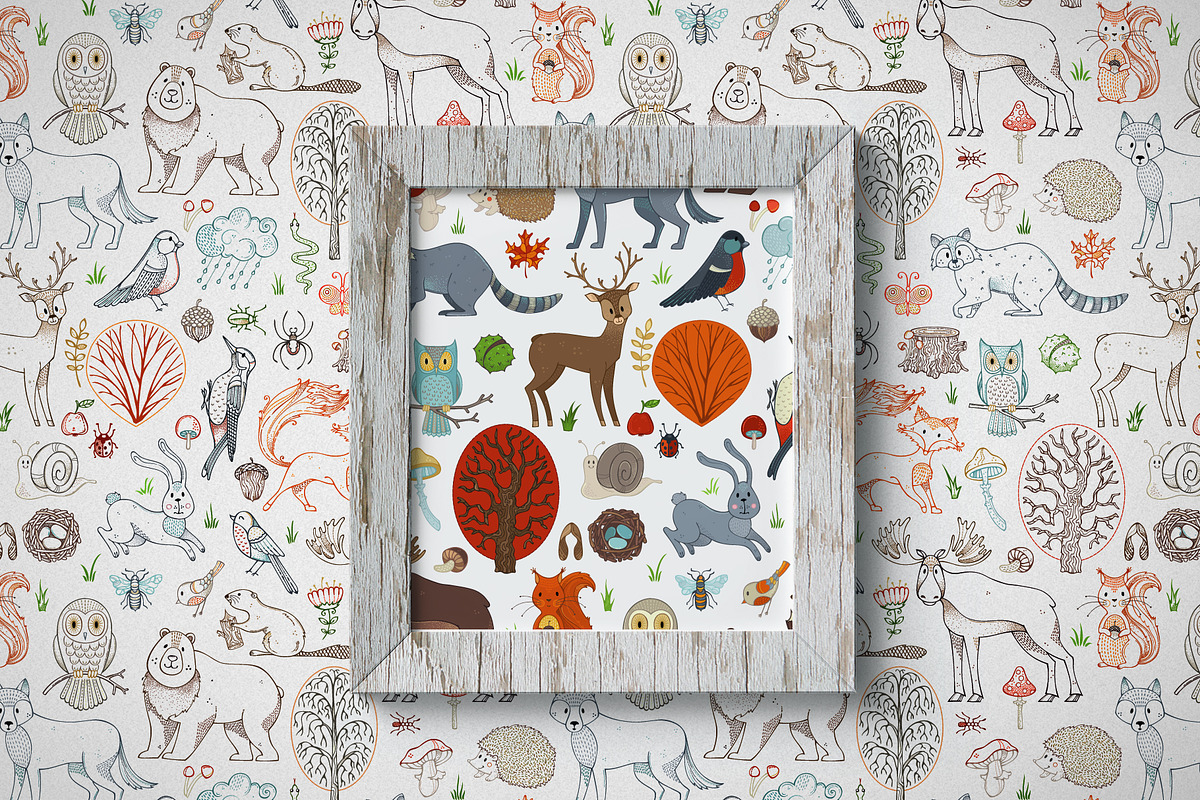 Autumn Woodland Seamless Patterns, a Pattern Graphic by MaljukArt (Photo 11 of 14)