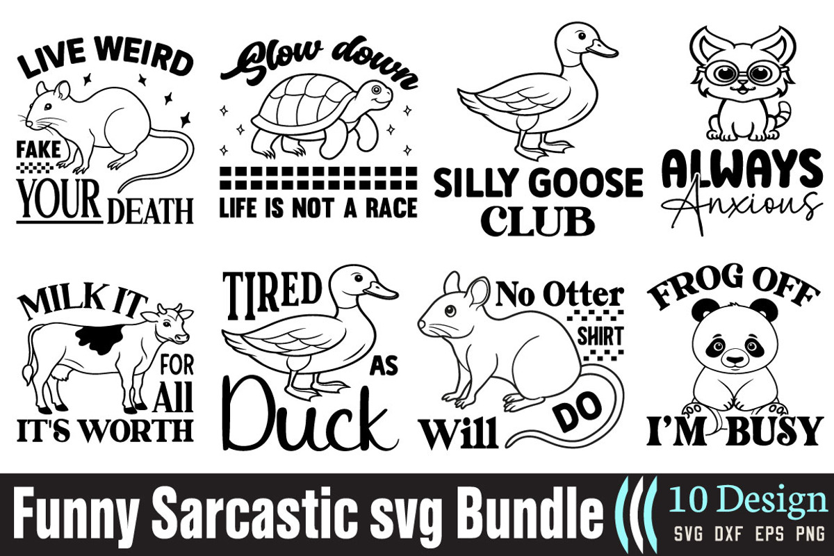 Retro Funny Sarcastic svg Bundle, an Object Graphic by DollarSmart