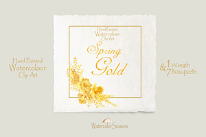 Spring Yellow Bouquets Clipart