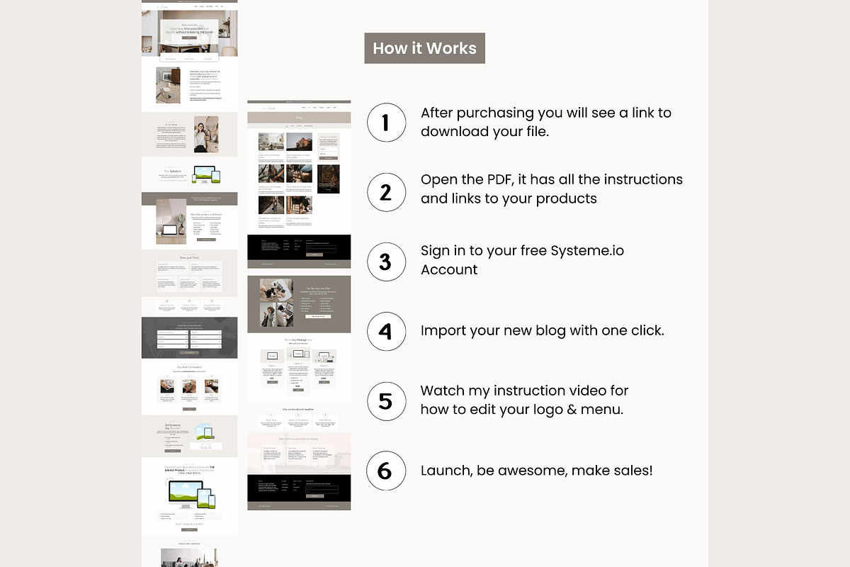 Systeme.io Neutral Sands Blog, a Landing Page Template by Hayley's Digital Hub (Photo 9 of 10)