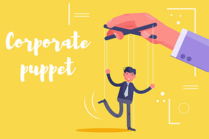 Corporate puppet.