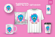 Surprised Cartoon Boy. Tshirt, PNG., a Person Illustration by KENO Mascots (Thumbnail 3 of 3)