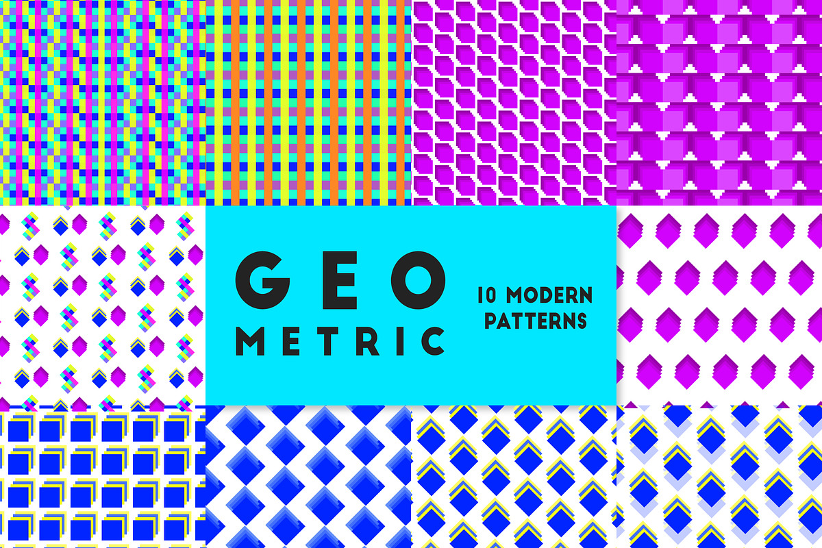 geometric patterns set 2020, a Pattern Graphic by designbydi (Photo 2 of 8)