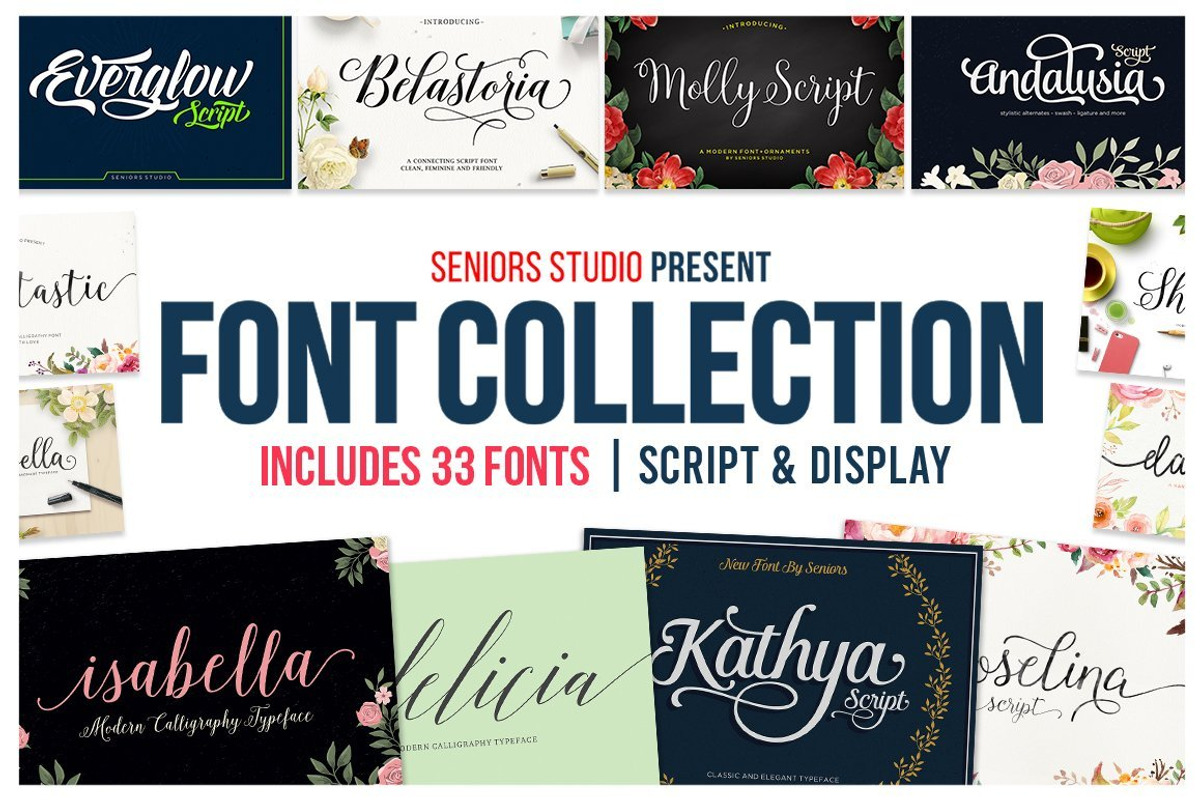 Font Collection | 33 Fonts, a Script Font by Seniors (Photo 66 of 66)