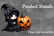 Halloween Cute Witch Sublimation, a Seasonal Illustration by Craft Nest (Thumbnail 3 of 5)