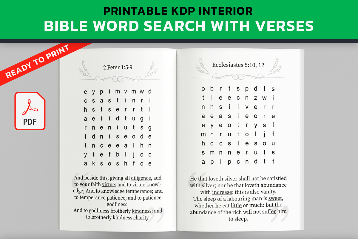 KDP Bible Word Search with Verses, an Illustration by PublishingHelper (Photo 1 of 4)