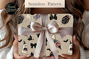 Spooky Birthday Seamless Pattern, a Seasonal Illustration by Willow Paige Farms (Thumbnail 2 of 3)