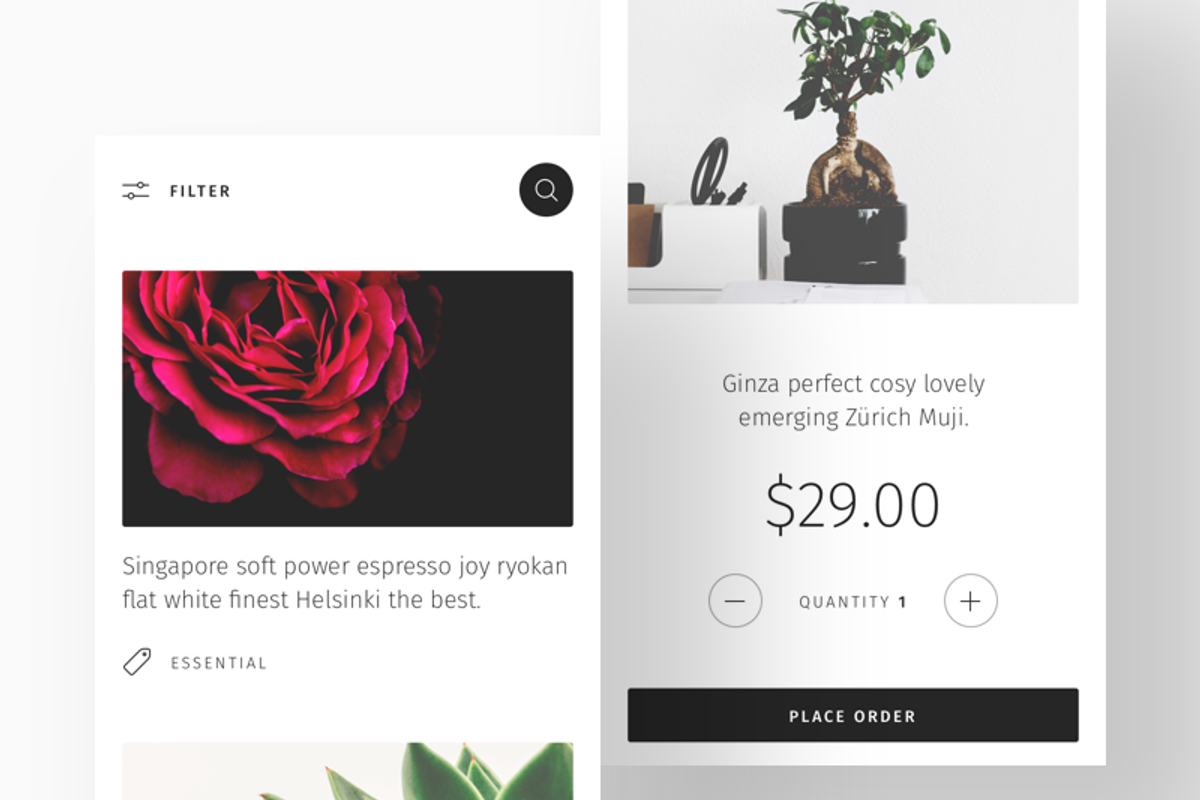 Curated — UI Kit, an UI Kit Template by cadencezero