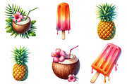 Sun-Kissed Summer Watercolor Clipart, an Illustration by Watercolor design (Thumbnail 4 of 4)