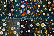 Felt Embroidered Dandelions Papers, a Texture Graphic by Dream Creation (Thumbnail 1 of 7)