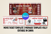 Editable Movie Ticket Canva Template, an Invitation Template by Snapybiz (Thumbnail 5 of 8)