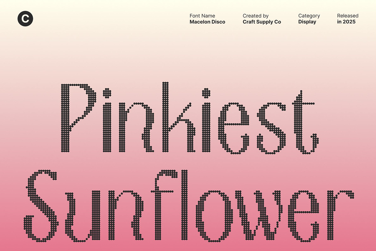 Macelon Disco, a Sans Serif Font by Craft Supply Co. (Photo 2 of 8)
