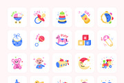 Baby Shower Animated Stickers, an Icon by Brickclay (Thumbnail 5 of 6)