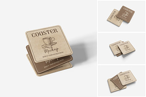 Coaster Mockup, a Product Mockup by MrLetters