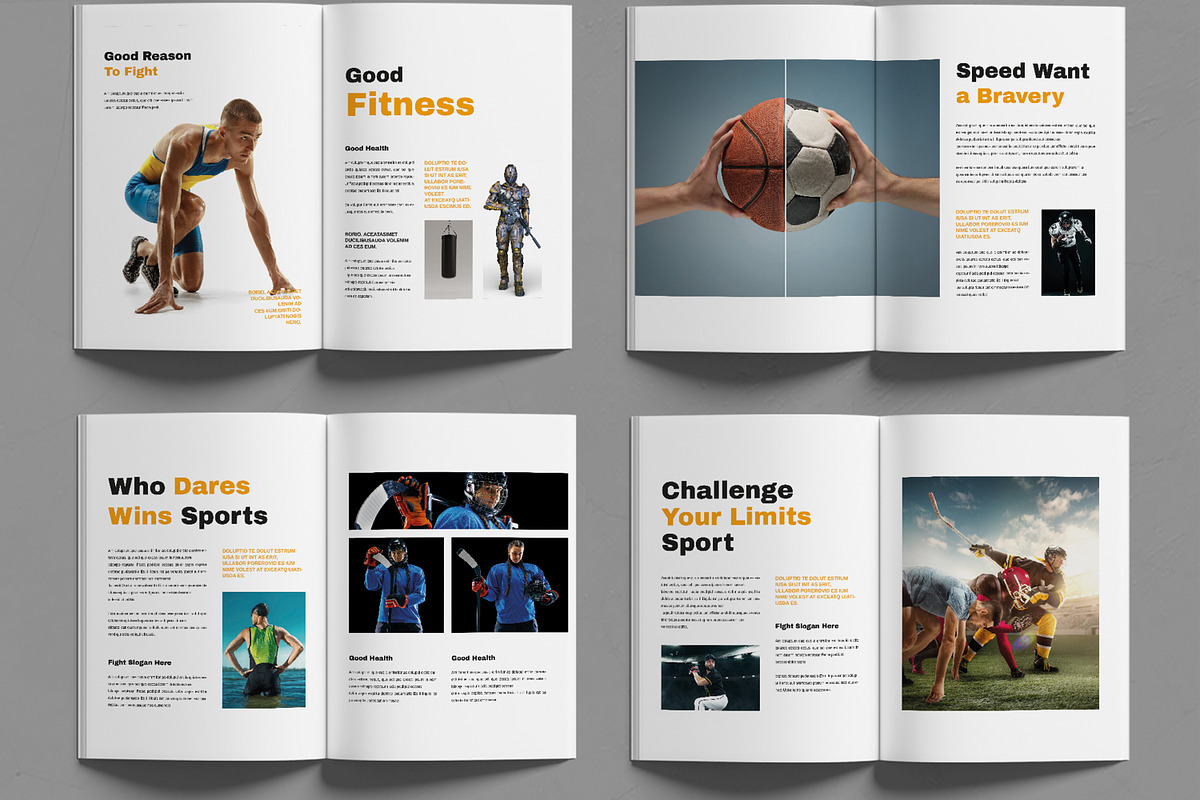 Sports Magazine Template Design preview 3