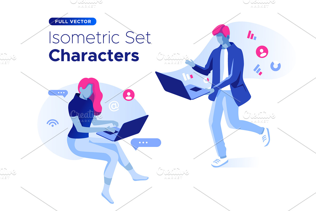 Isometric illustration kit - People, a Templates & Theme by Formfrom (Photo 29 of 34)