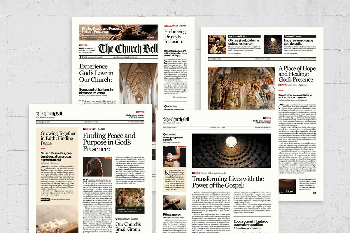 Newspaper Newsletter Layout, a Flyer Template by BrandPacks