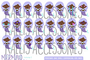 MERMAID EMOJIS CLIPART - SVG and PNG, a Graphic by Millie Paper Co. (Thumbnail 4 of 4)