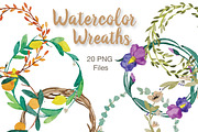 Hand Painted Watercolor Wreaths, an Illustration by Valeri Nick (Thumbnail 1 of 5)