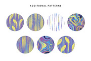 Purple & Gold Fantasy Patterns, a Pattern Graphic by Velliniki (Thumbnail 9 of 10)