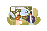 Tourists travel with map set, a Person Illustration by PaperTrident (Thumbnail 3 of 9)