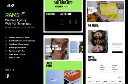 RAMS - Creative Agency Web UI Kit, an UI Kit Template by neuwebz