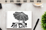 Beach Umbrella Woman, a Person Illustration by MARYCRAFTIRIA (Thumbnail 2 of 3)