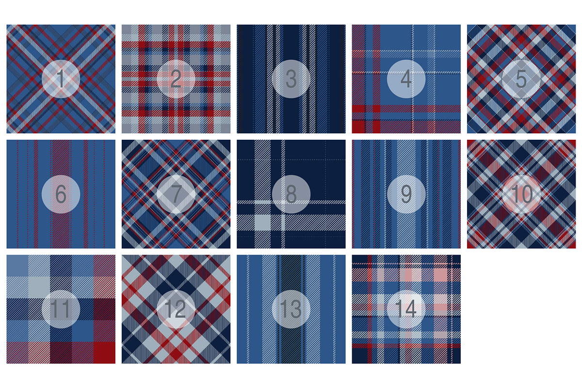 #20 Navy Plaid Patterns EPS + JPG, a Pattern Graphic by Plaid4You (Photo 2 of 10)