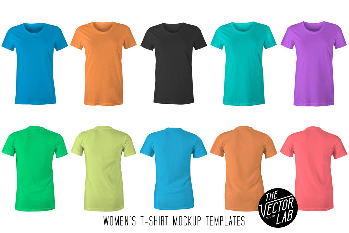 Women's T-Shirt Mockup Templates, a Shirt Mockup by TheVectorLab (Photo 4 of 4)