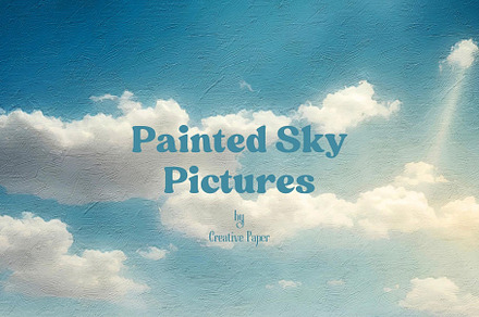 Painted Sky Pictures, Sky Landscape, a Texture Graphic by by creative paper
