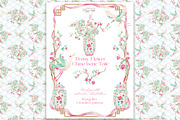 Peony chinoiserie toile cliparts, a Decorative Illustration by TheHappyGiftArt (Thumbnail 1 of 11)