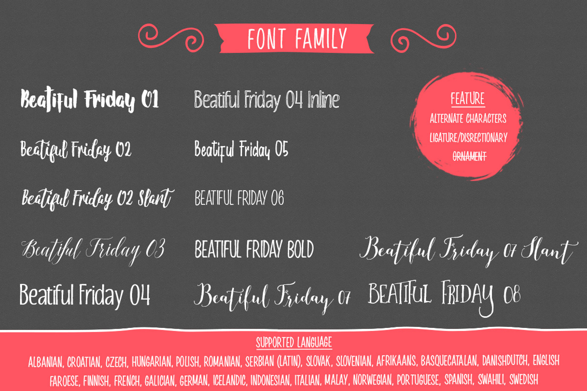 Beautiful Friday (13 Fonts & Extras) preview 3