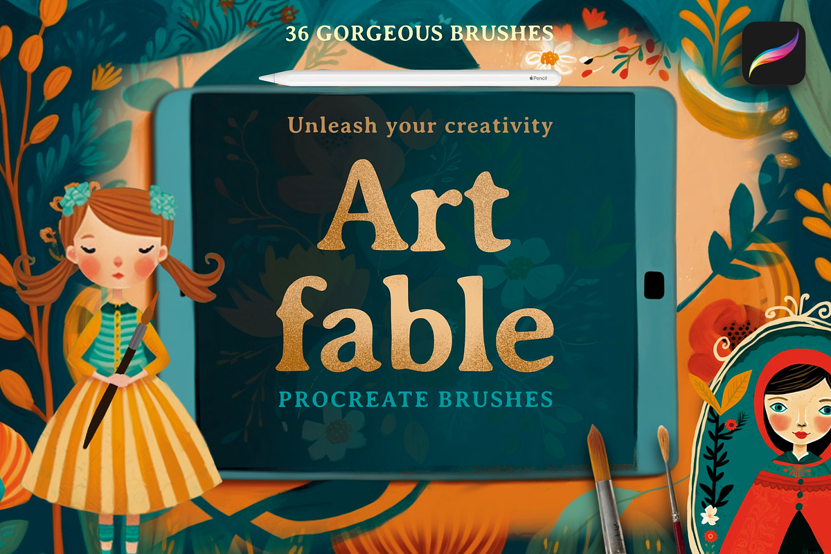 ArtFable Procreate Collection, a Brush Add-On by Mels Brushes (Photo 1 of 6)
