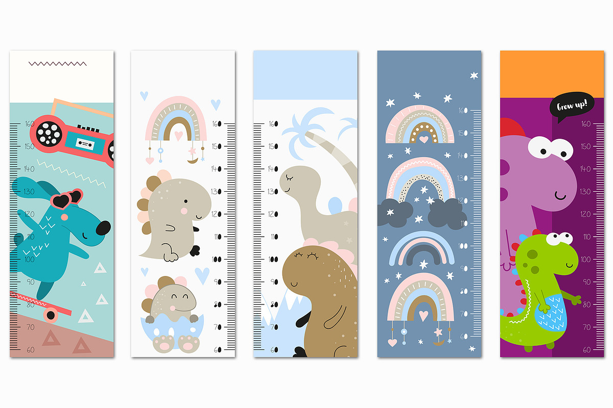 Height chart for kids nursery art, an Education Illustration by Nursery Art (Photo 8 of 12)