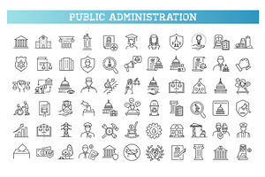 Public administration icons, an Object Illustration by Tettygreen