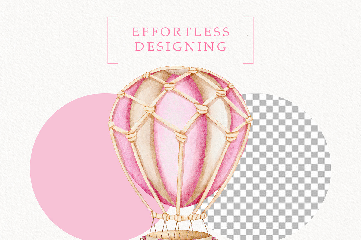 Hot Air Balloon Clipart, a Transportation Illustration by TitaLivingArt (Photo 6 of 11)