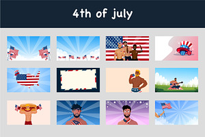 USA 4th of july, a Seasonal Illustration by foxndeer