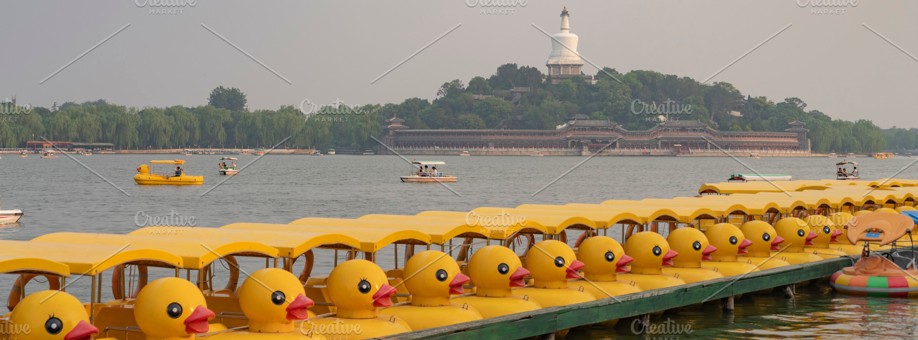A panoramic view of Beihai Park in Beijing, China., a Photo by Pictures for you!!!!!!!!!
