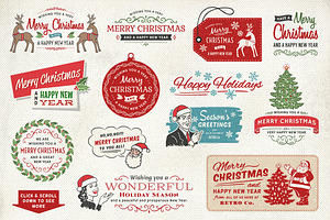 Retro Christmas Labels Vol.2