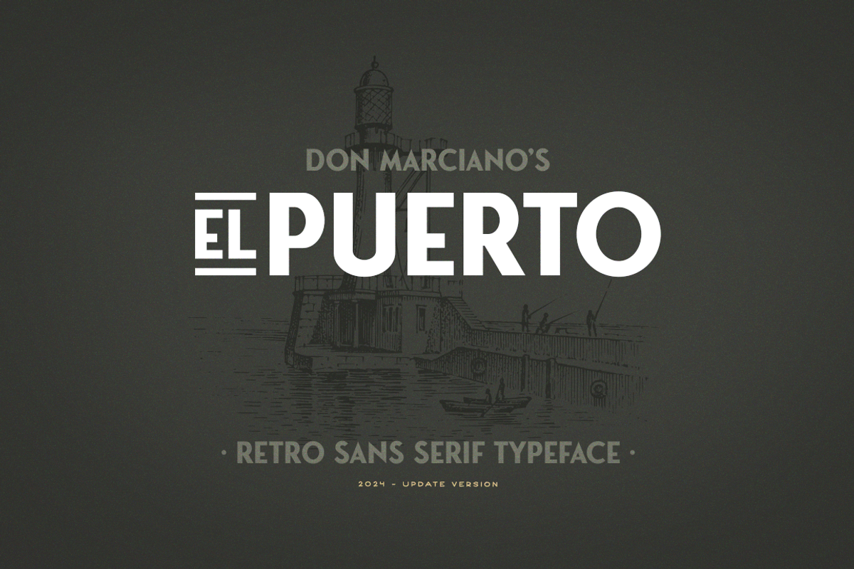 Puerto Retro Sans Serif, a Font by DonMarciano (Photo 1 of 6)