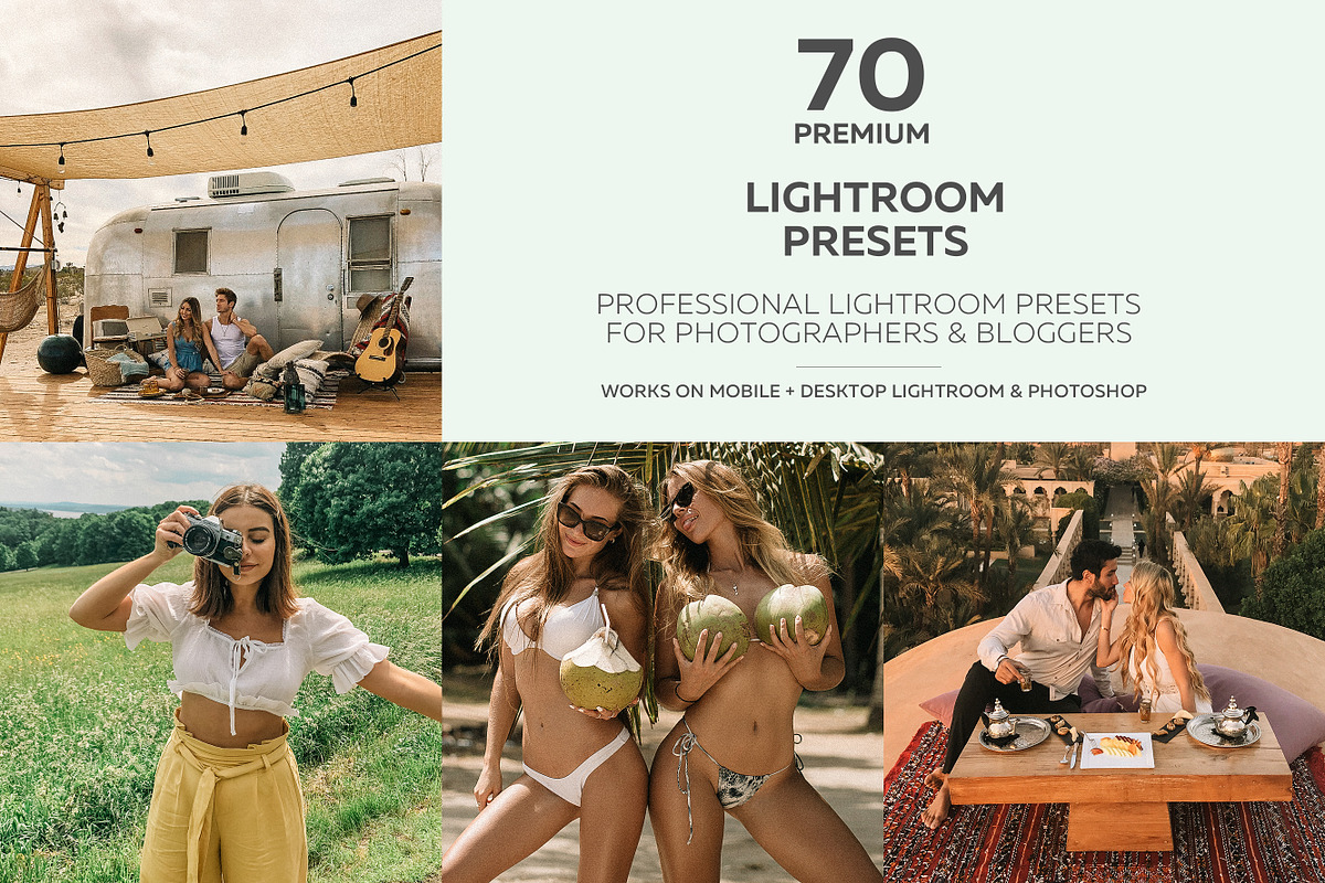 70 Lightroom Presets Artist Bundle, an Action Add-On by Willa (Photo 2 of 23)