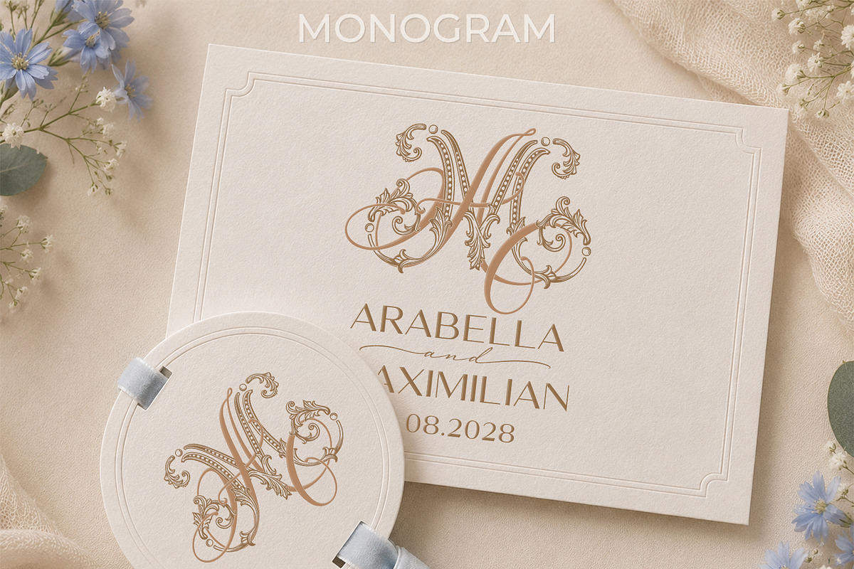 MA AM Wedding Monogram Logo, a Branding & Logo Template by LogoAV (Photo 3 of 8)
