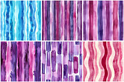 Watercolor Stripe Seamless Patterns, a Pattern Graphic by CitraGraphics (Thumbnail 2 of 7)