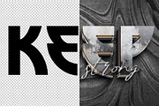 Keep 3D editable text effect, a Layer Style Add-On by Hello Muh (Thumbnail 2 of 2)