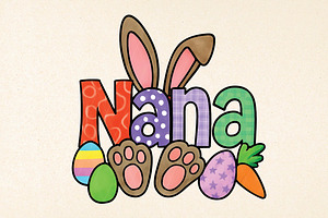 Retro Mama Easter PNG, Bunny Ears, an Illustration by DreamPrint404