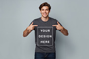 T-Shirt Mockup - Dark Gray Edition, a Shirt Mockup by ForhadGFX (Thumbnail 7 of 12)